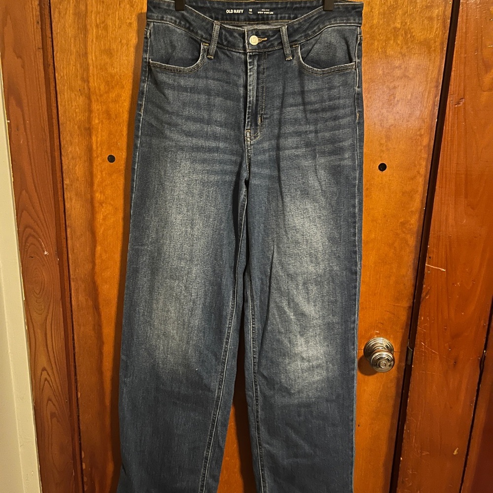 Old Navy High-Rise Wide Leg Jeans - Dark Blue
